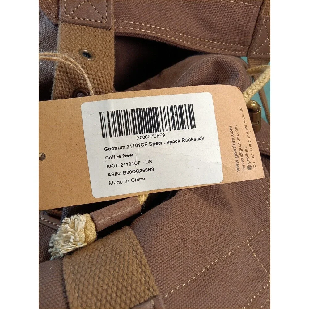 Gootium 21101AMG High-Density Canvas Backpack Rucksack, Large, Field Tan
